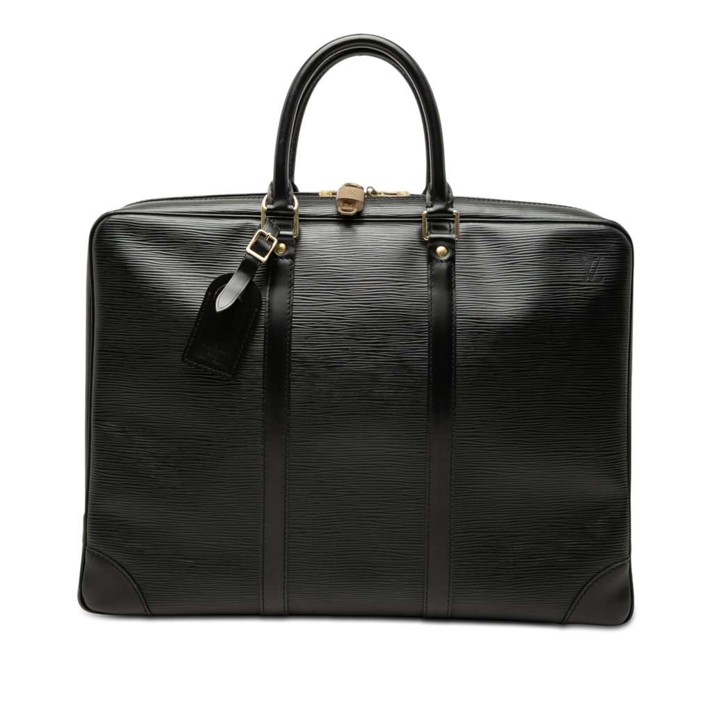 Louis Vuitton Epi Porte-Documents Voyage Black Leather Very good condition - Front View