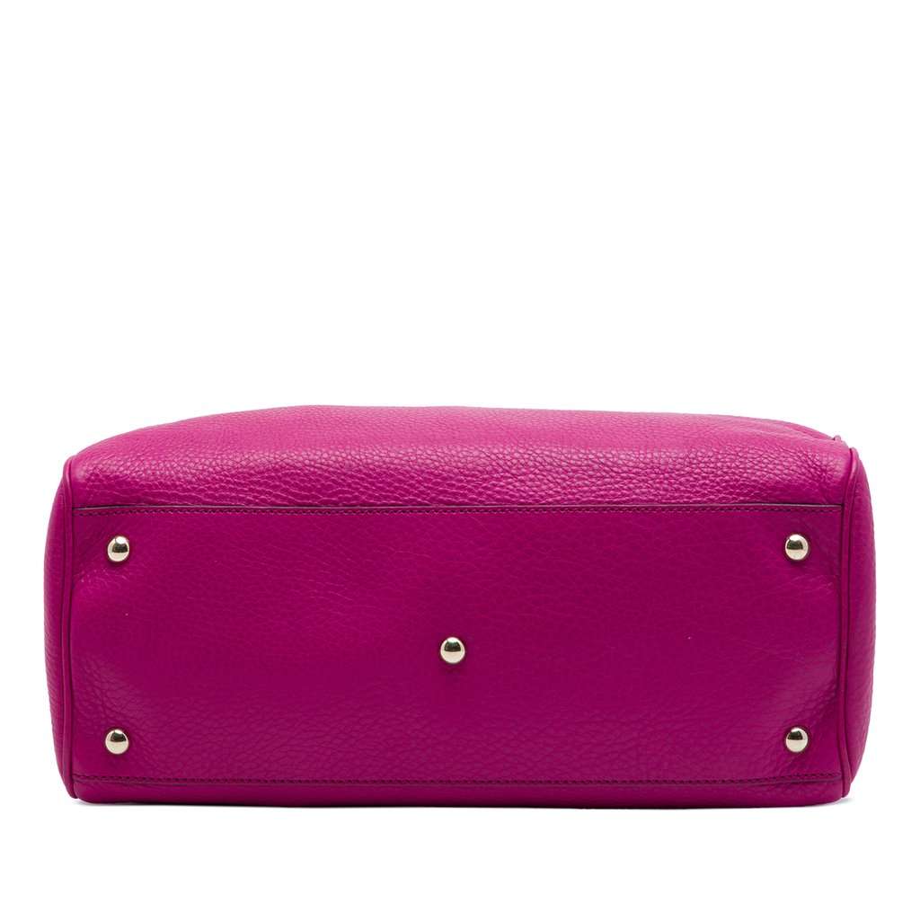Gucci Medium Calfskin Bamboo Shopper Satchel Pink Leather Very good - Inside View