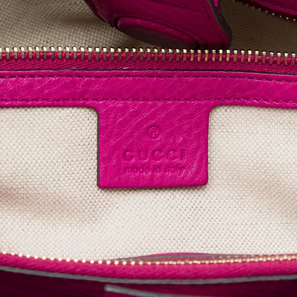 Gucci Medium Calfskin Bamboo Shopper Satchel Pink Leather Very good - Box View