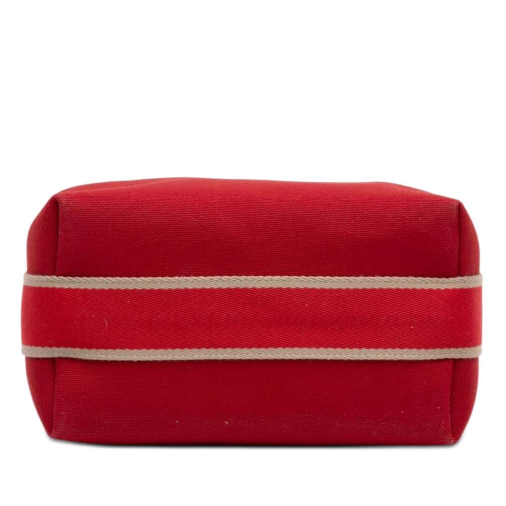 Hermès Small Toile Bride A Brac Case Red Very good - Inside View