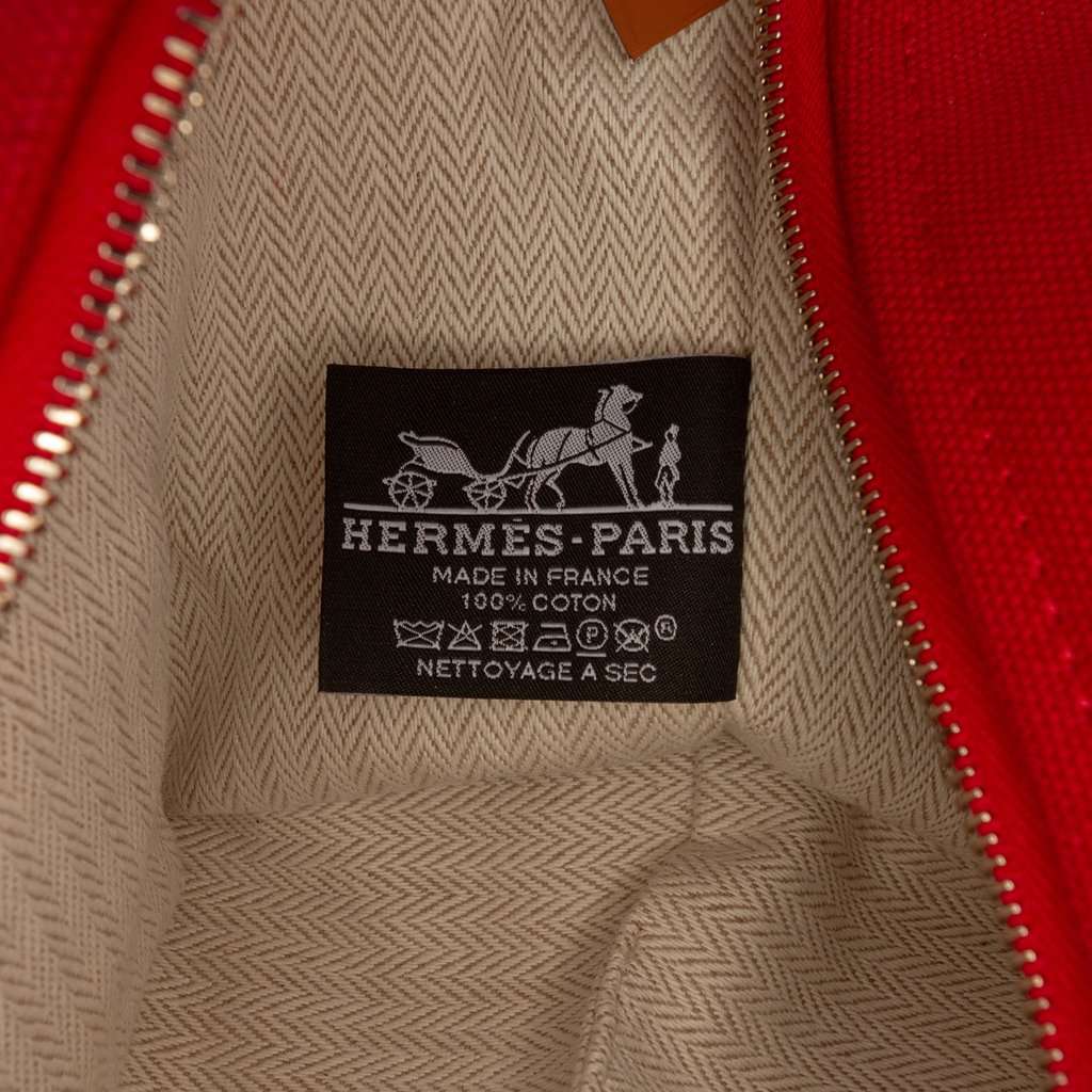 Hermès Small Toile Bride A Brac Case Red Very good - Box View