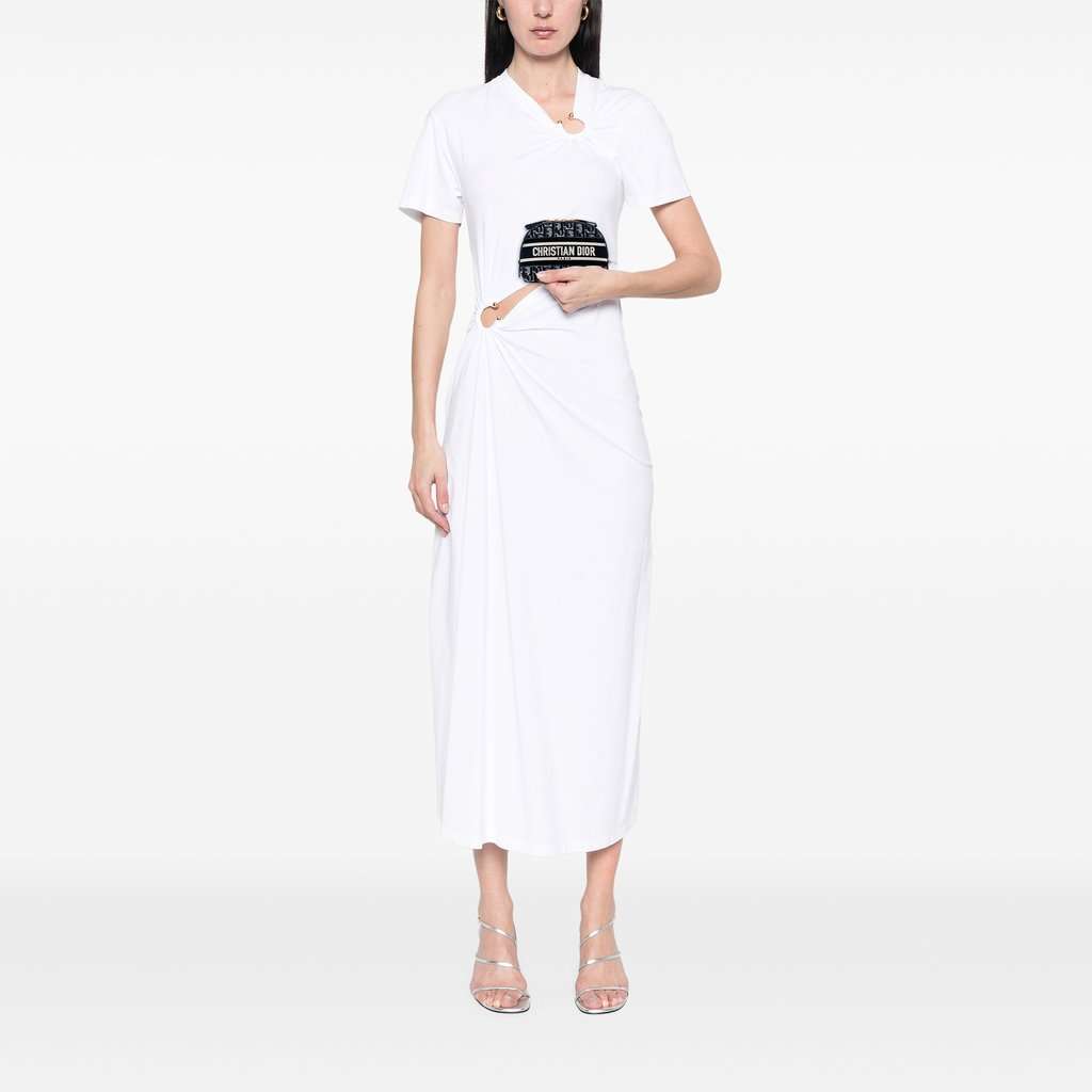 Dior Oblique Embroidered Velvet Cosmetic Pouch Blue Very good - Box View