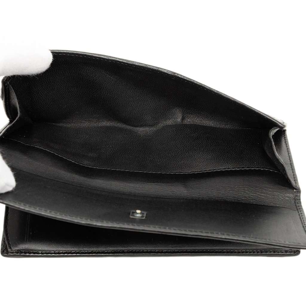 Gucci Canvas and Leather Web Continental Wallet Black Very good - Box View