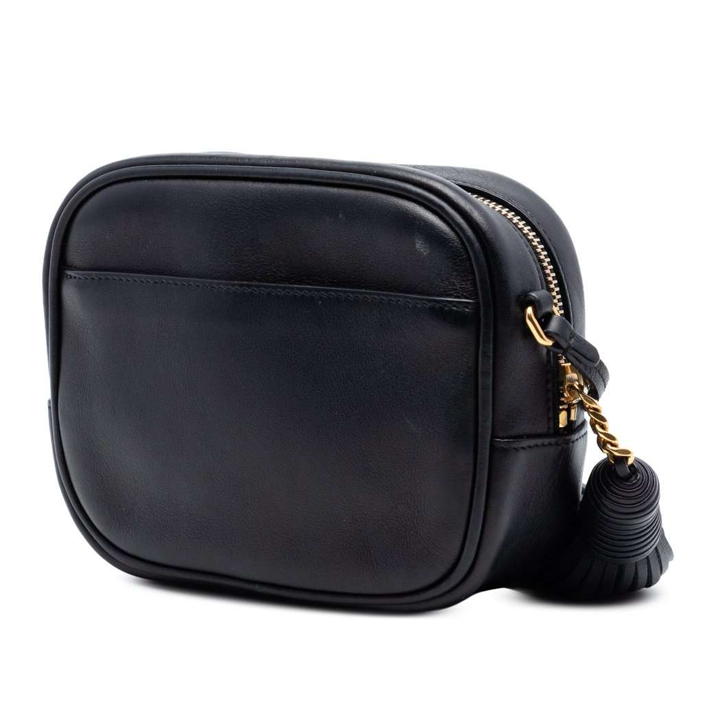 Saint Laurent Calfskin Monogram Blogger Bag Black Leather Very good - Back View