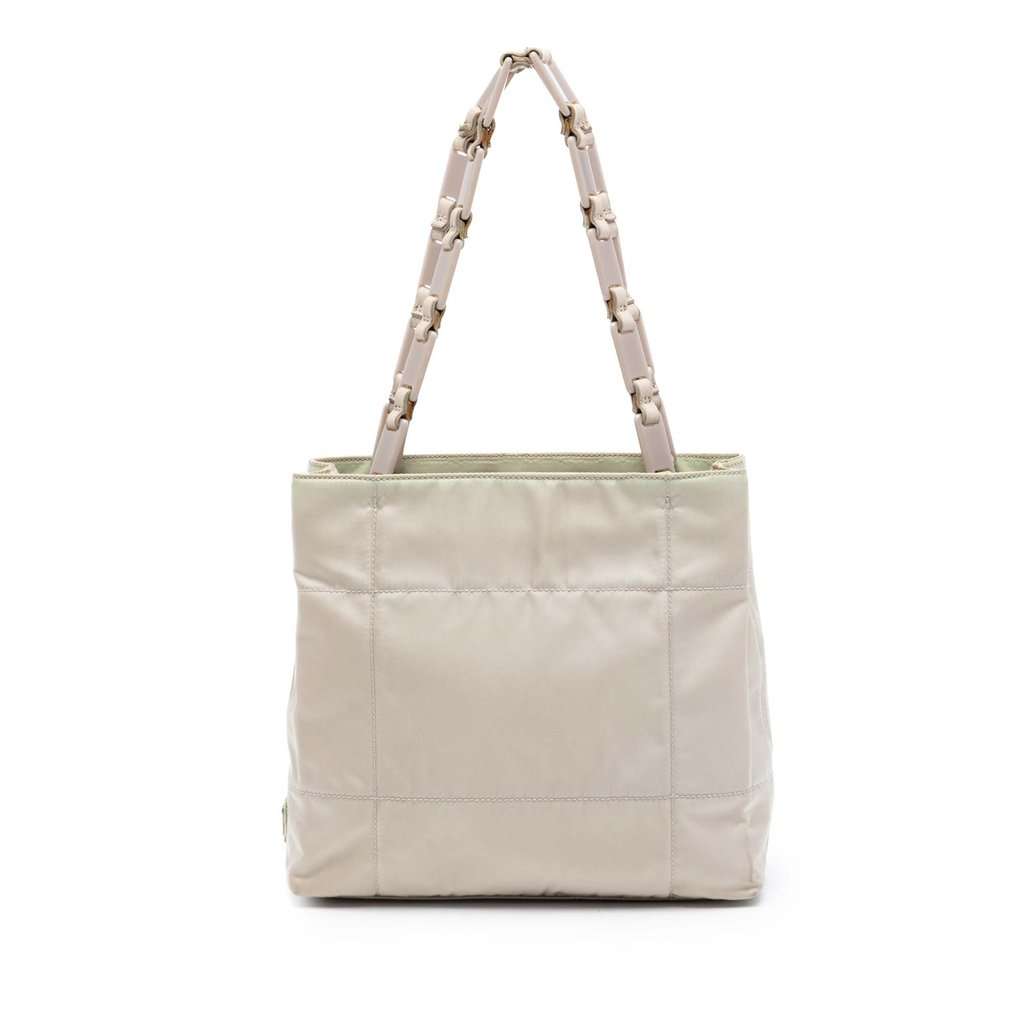 Prada Tessuto Chain Shoulder Bag Beige Very good condition - Front View