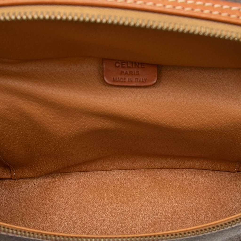 Celine Macadam Coated Canvas Vanity Bag Brown Very good - Model View