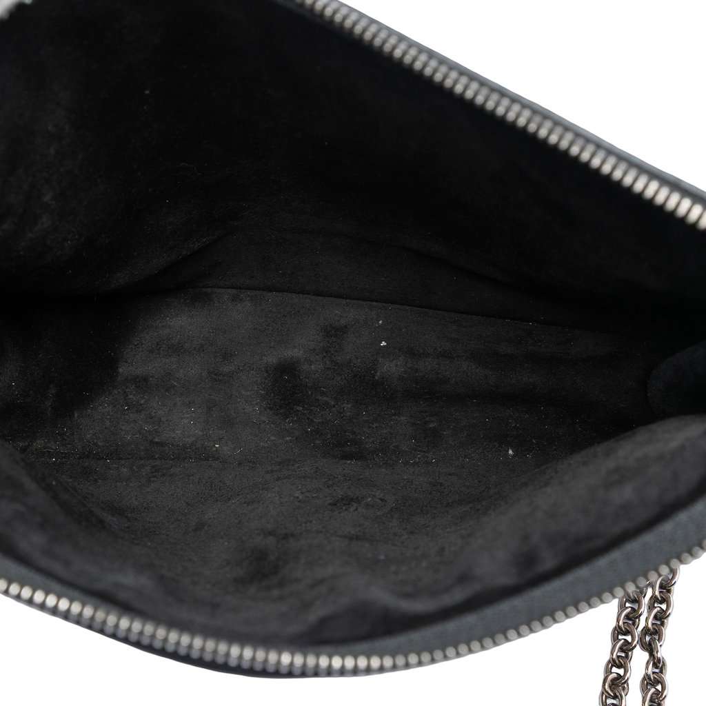 Celine Bicolor Leather Pocket Envelope Zip Crossbody Black Leather Very good condition - Model View