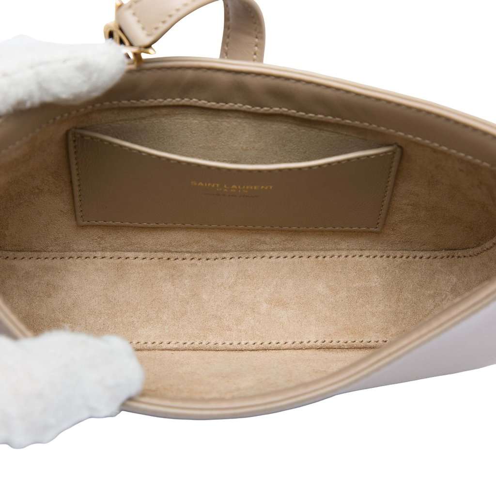 Saint Laurent Mini Smooth Calfskin Le 5 a 7 Beige Leather Very good - Model View