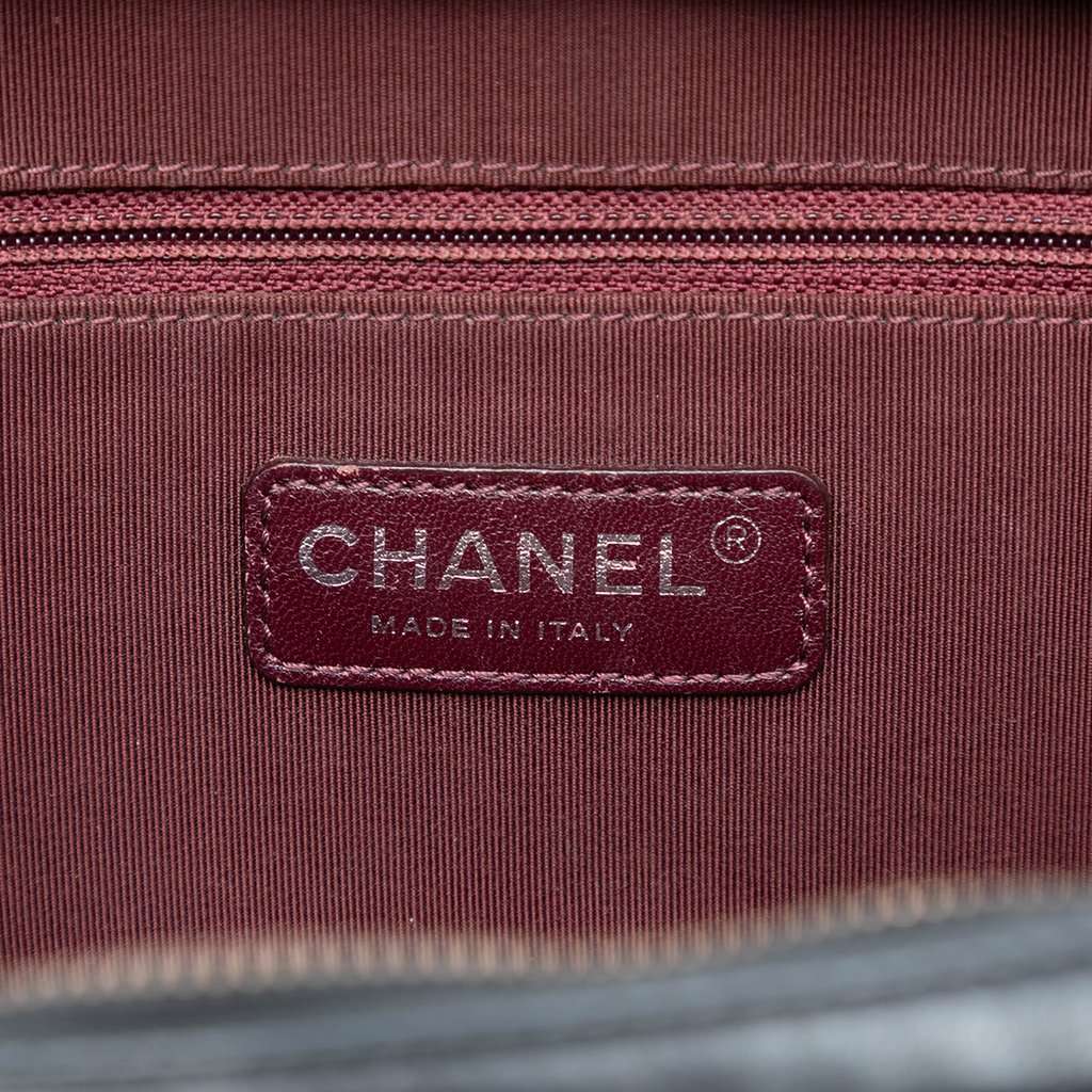 Chanel Mini Quilted Lambskin Coco Boy Camera Bag Black Leather Very good condition - Box View