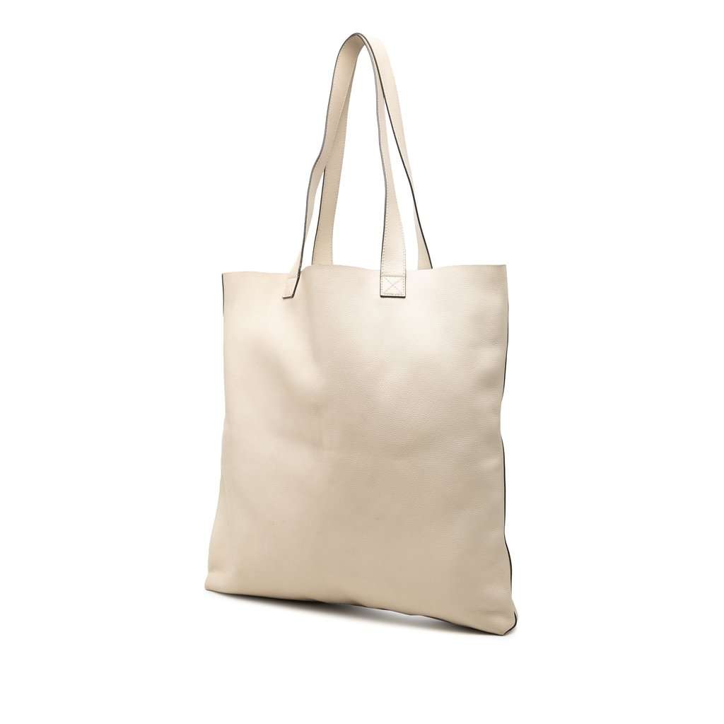 Gucci Calfskin Logo Tote Brown Leather Very good condition - Back View