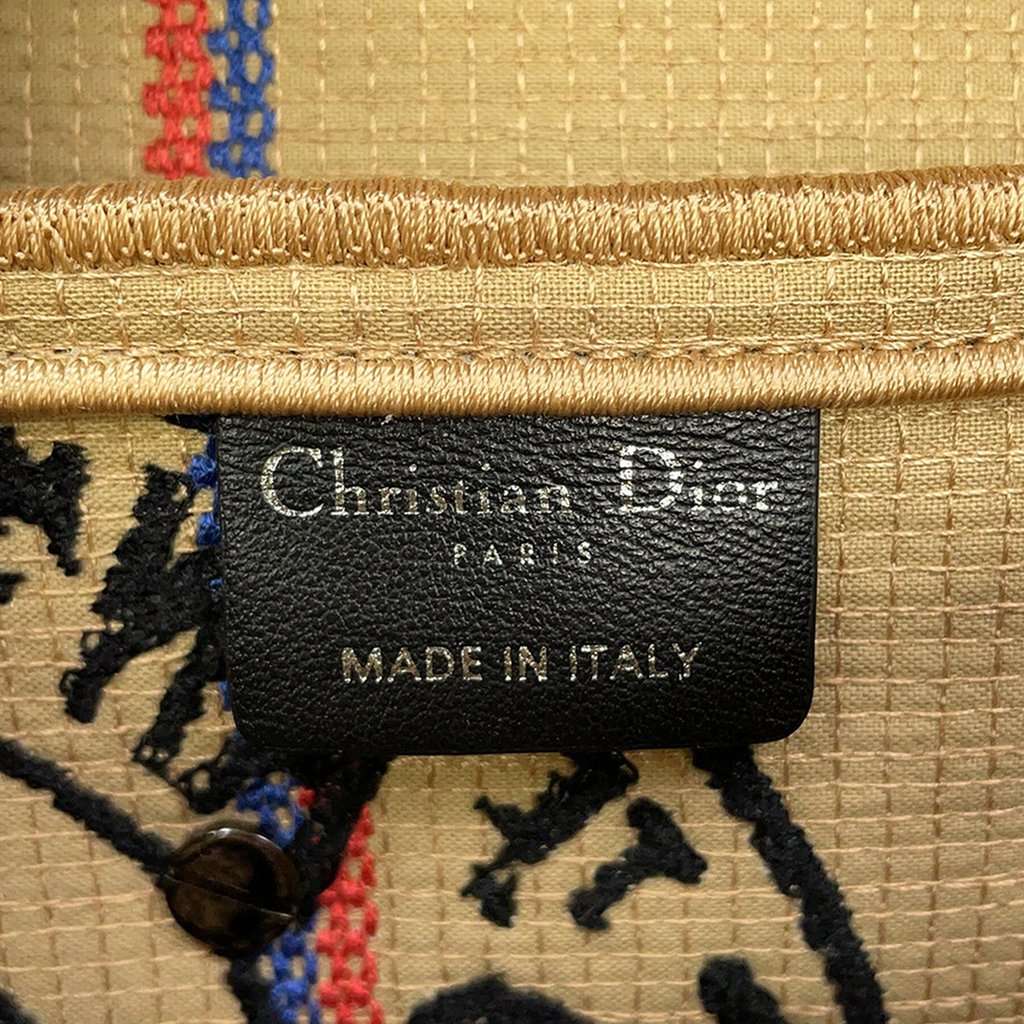 Dior Jute Union Embroidered Saddle Bag Beige Very good - Box View