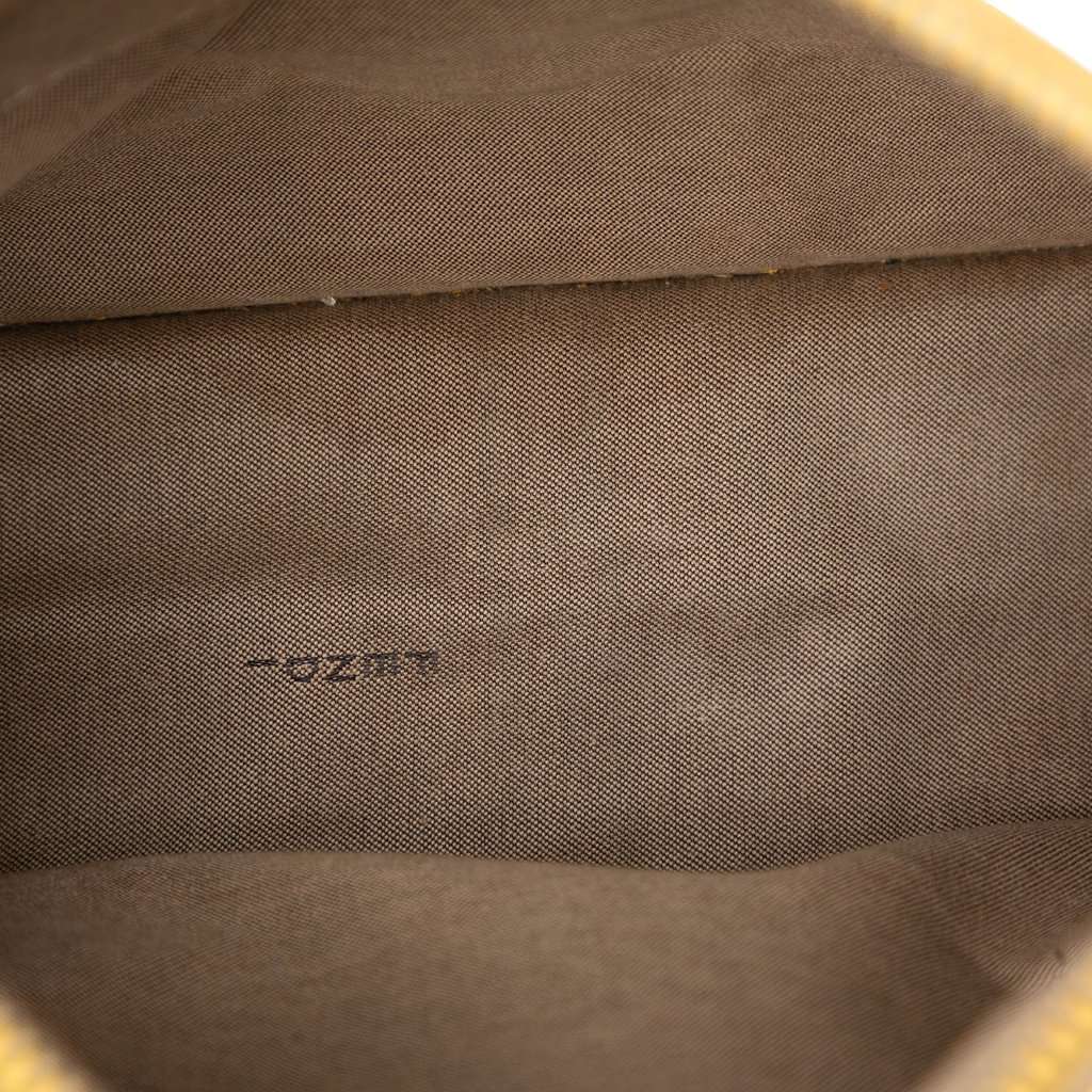 Fendi Zucchino Canvas F Charm Crossbody Beige Very good condition - Model View