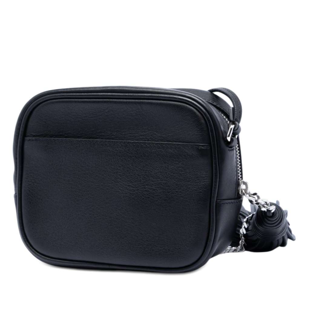 Saint Laurent Mini Embroidered Nappa Love Blogger Camera Bag Black Leather Very good condition - Back View