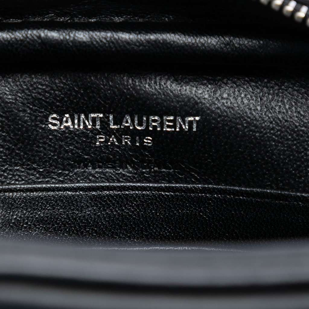 Saint Laurent Mini Embroidered Nappa Love Blogger Camera Bag Black Leather Very good condition - Box View