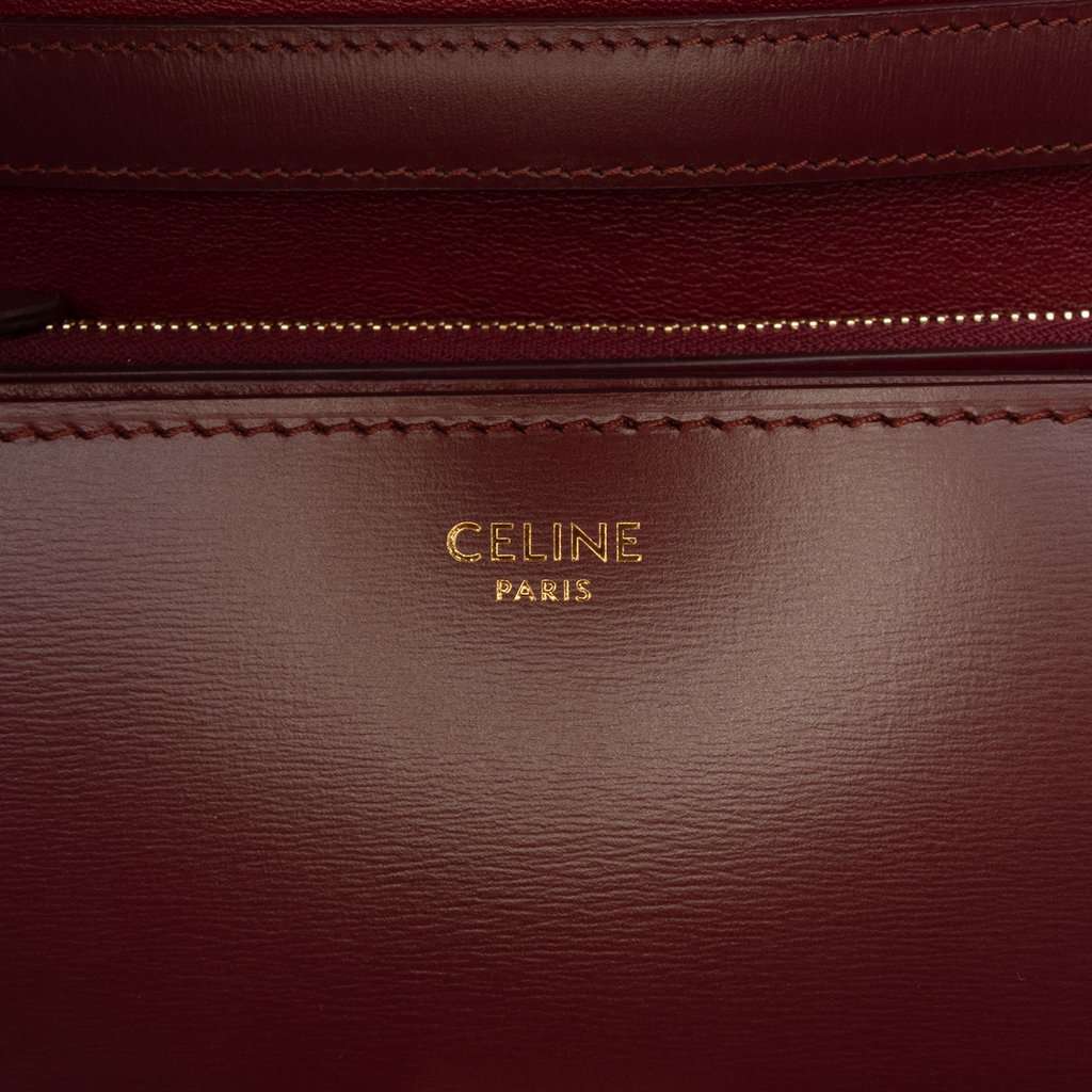 Celine Medium Calfskin Classic Box Red Leather Very good condition - Box View