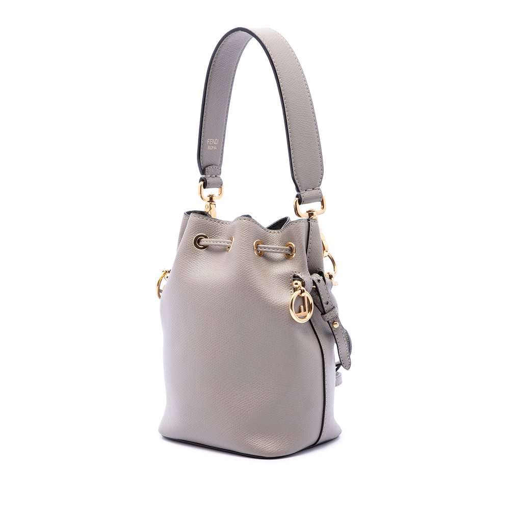 Fendi Mini Leather Mon Tresor Bucket Bag Brown Leather Very good condition - Back View
