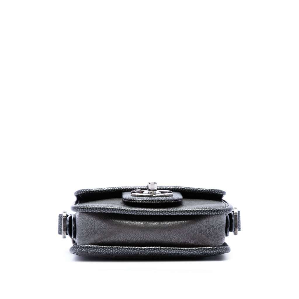 Chanel Paris Bombay Mini Quilted Iridescent Calfskin Back to School Single Flap MultiColor Leather Very good - Inside View