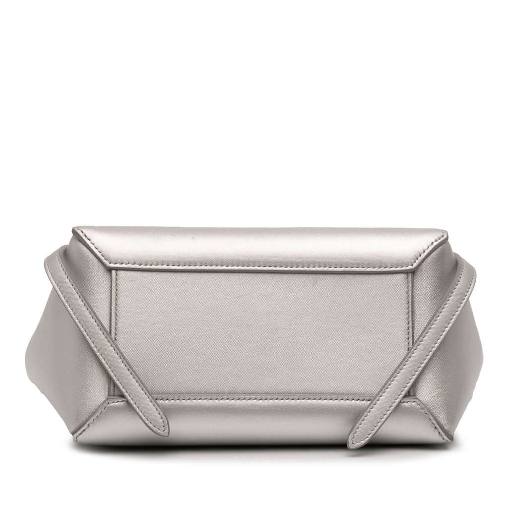 Celine Nano Laminated Calfskin Belt Bag Silver Leather Very good - Inside View