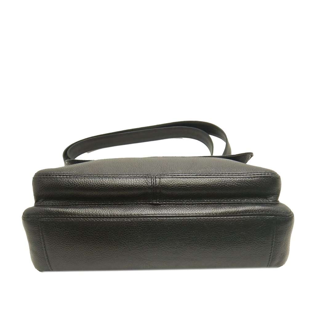 Chanel CC Caviar Front Pocket Chain Tote Black Leather Very good - Back View