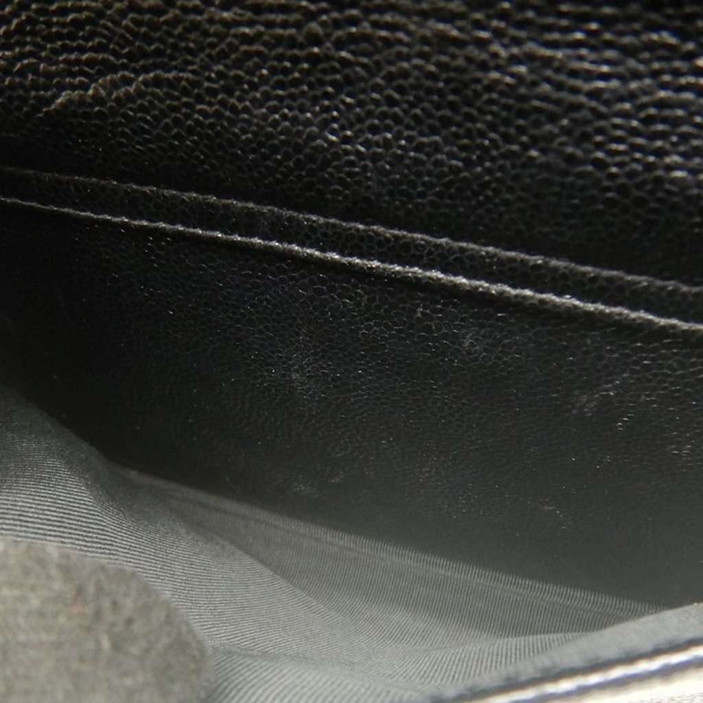 Chanel CC Caviar Front Pocket Chain Tote Black Leather Very good - Model View