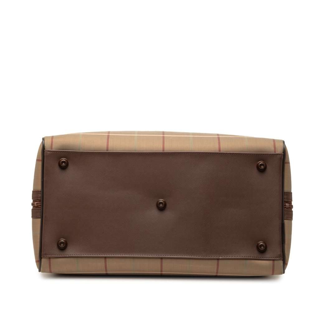 Burberry Vintage Check Canvas Boston Bag Brown Very good condition - Inside View