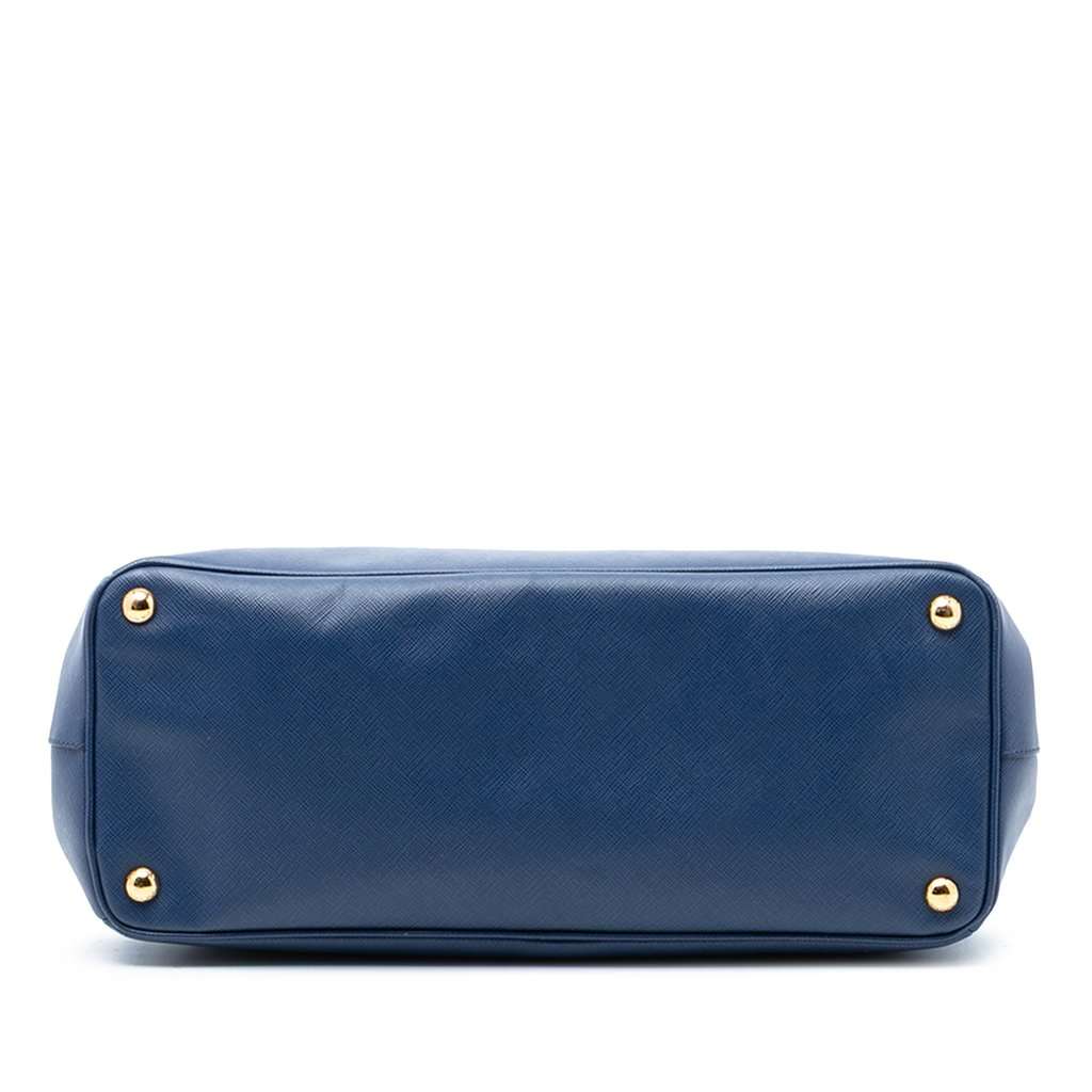 Prada Large Saffiano Lux Galleria Double Zip Tote Blue Leather Very good condition - Inside View