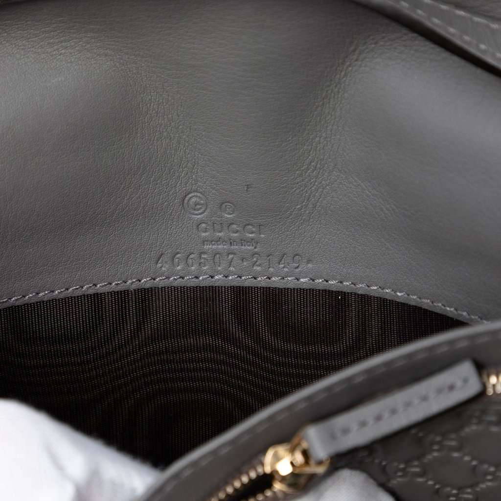 Gucci Microguccissima Wallet on Strap Grey Leather Very good condition - Box View