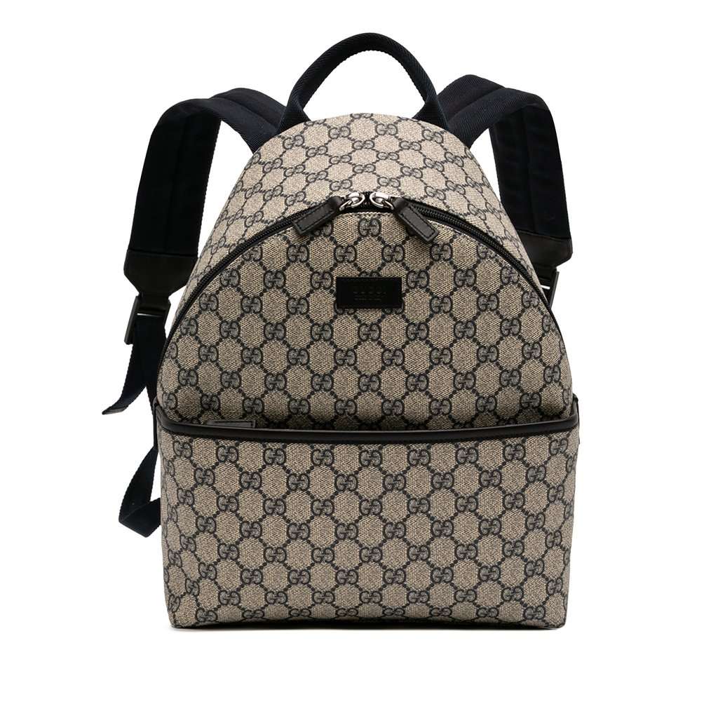 Gucci Kids GG Supreme Backpack Beige Very good condition - Front View