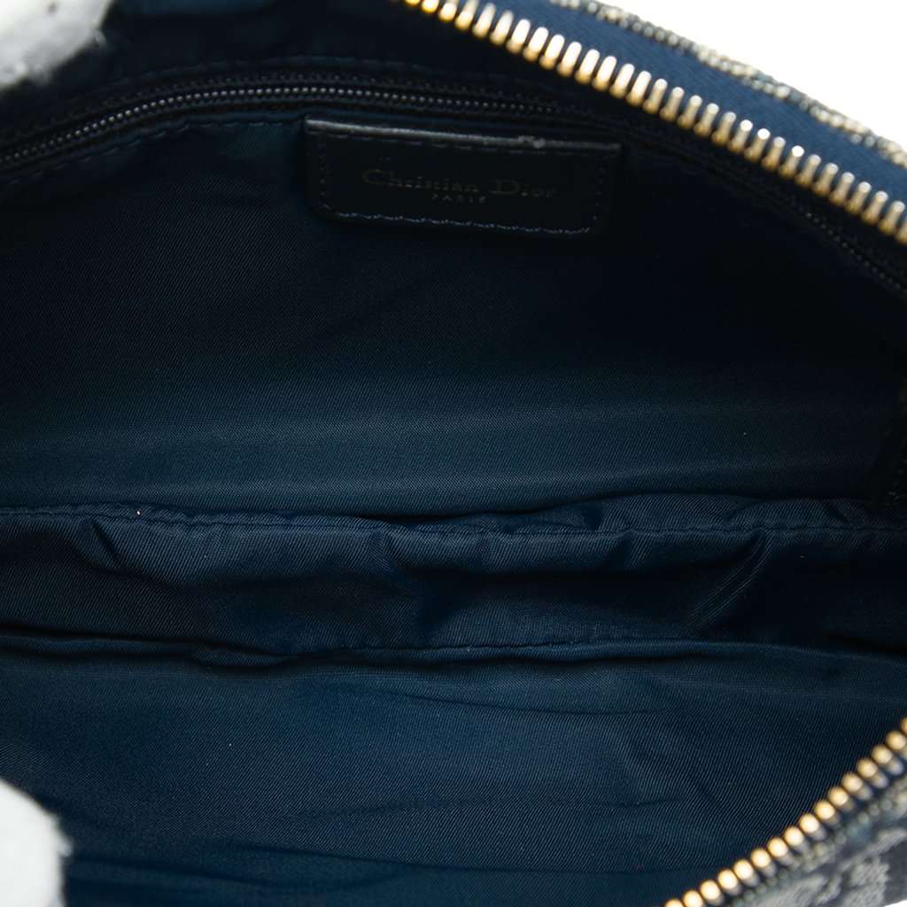Dior Diorissimo Trotter Canvas Double Saddle Crossbody Blue Very good condition - Model View