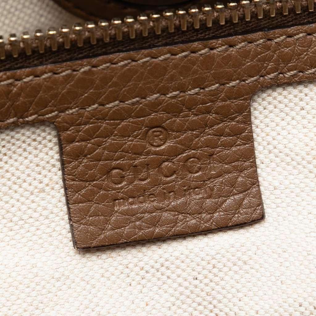 Gucci Large Calfskin Bamboo Shopper Satchel Brown Leather Very good condition - Box View