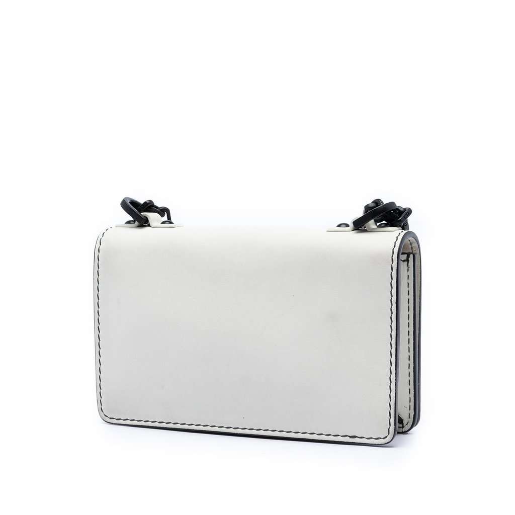 Dior Mini Calfskin JAdior Chain Flap White Leather Very good - Back View