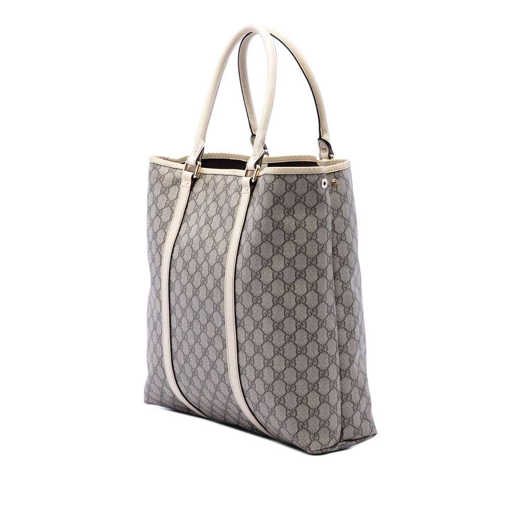 Gucci GG Supreme Joy Vertical Tote Beige Very good condition - Back View
