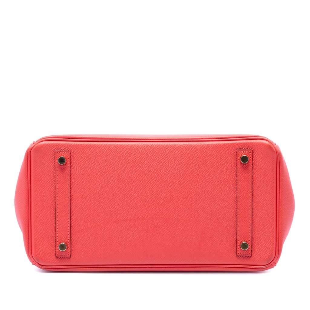 Hermès Clemence Birkin Retourne 30 Red Leather Very good condition - Inside View