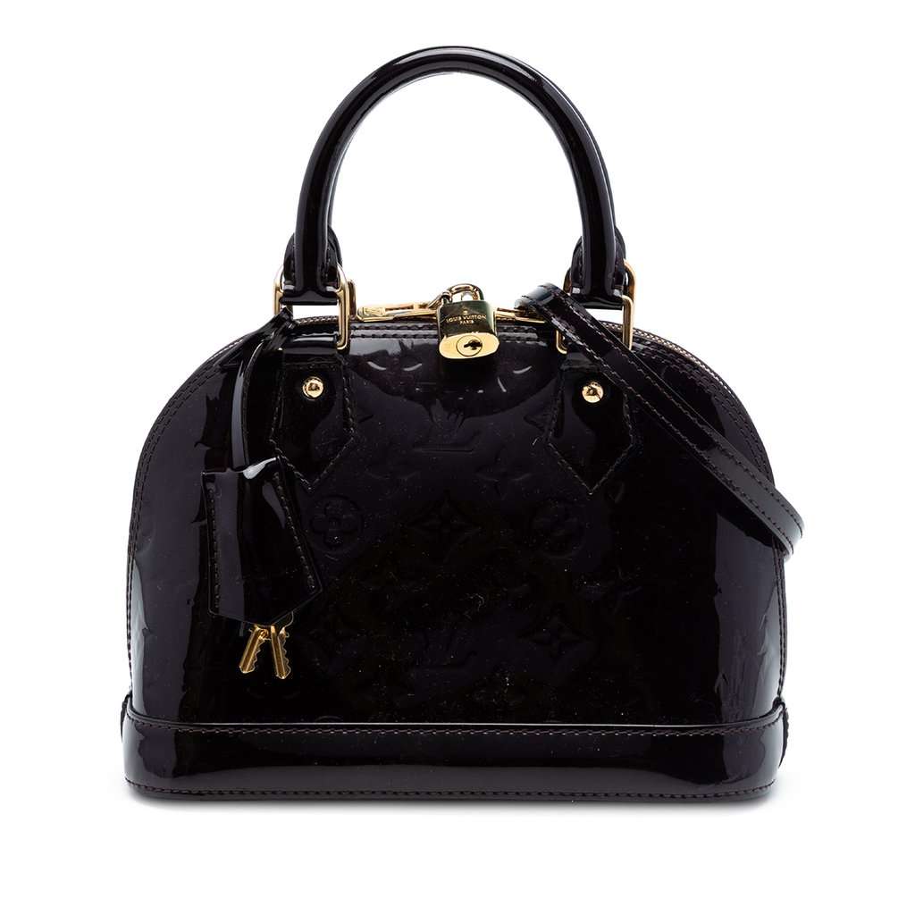 Louis Vuitton Monogram Vernis Alma BB Purple Leather Very good condition - Front View