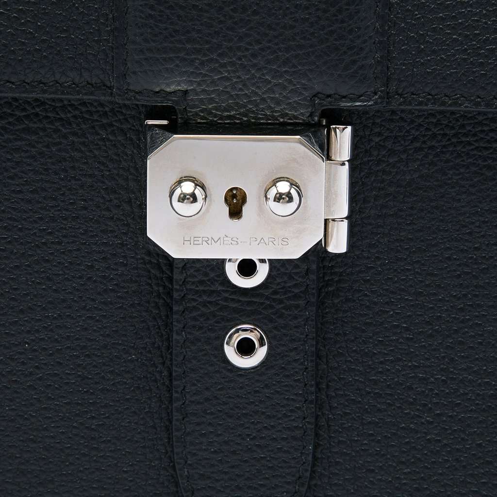 Hermès Togo Sac A Depeches 38 Black Leather Very good - Box View