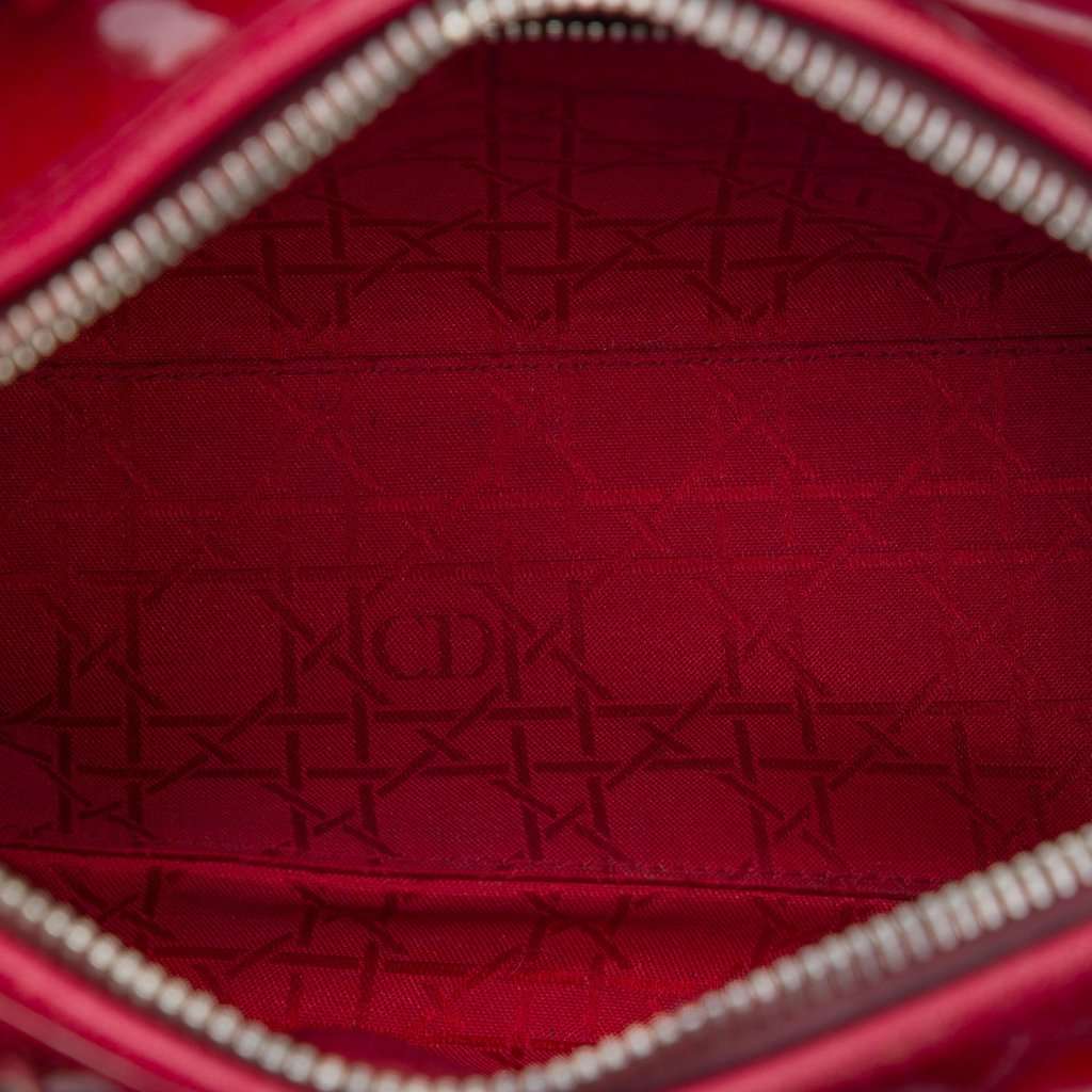 Dior Medium Patent Cannage Lady Dior Red Leather Very good - Model View