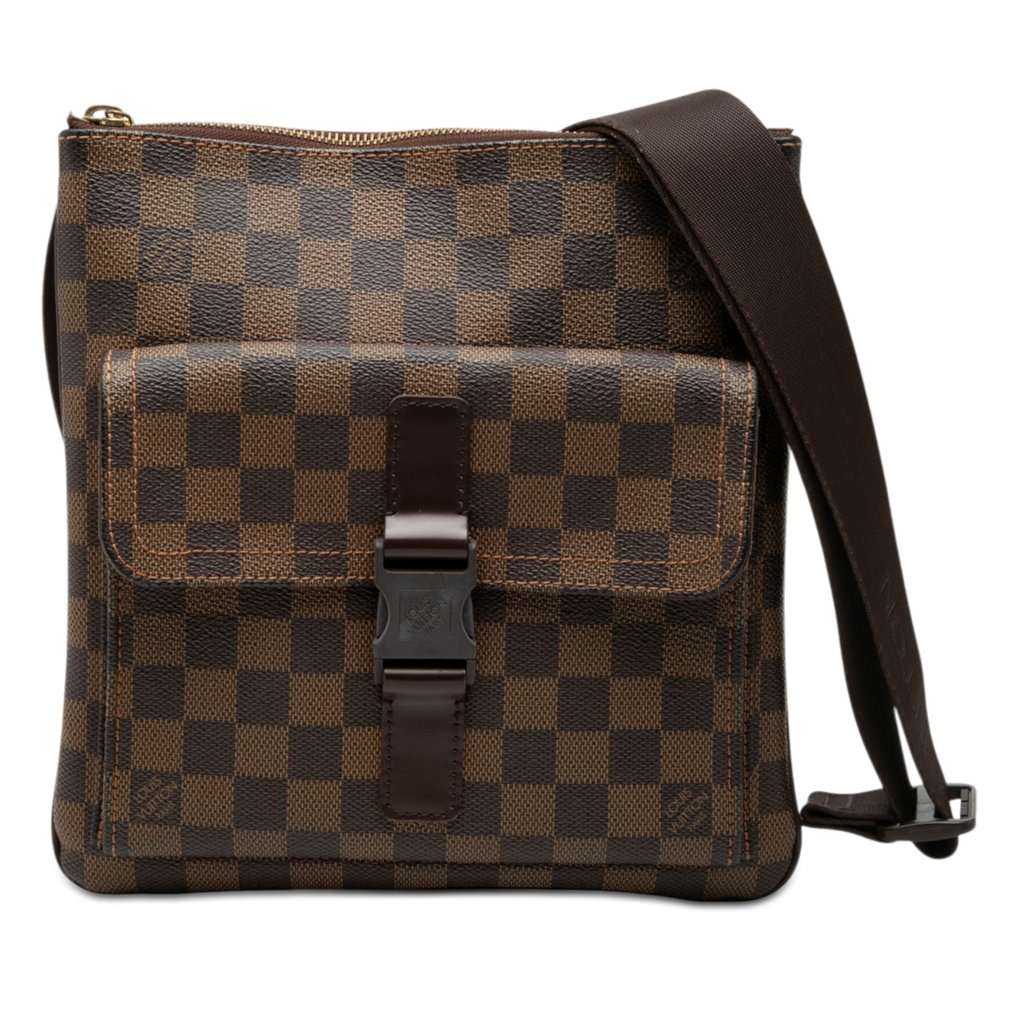 Louis Vuitton Damier Ebene Pochette Melville Brown Very good condition - Front View