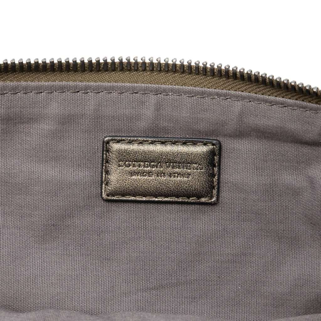 Bottega Veneta Nappa Intrecciato Wristlet Clutch Brown Leather Very good condition - Box View