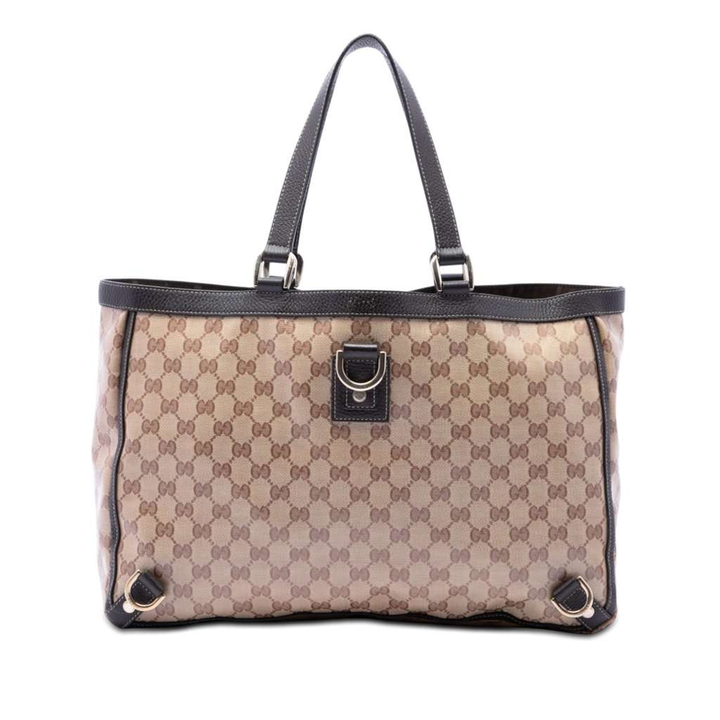 Gucci GG Crystal Abbey D Ring Tote Beige Very good condition - Front View