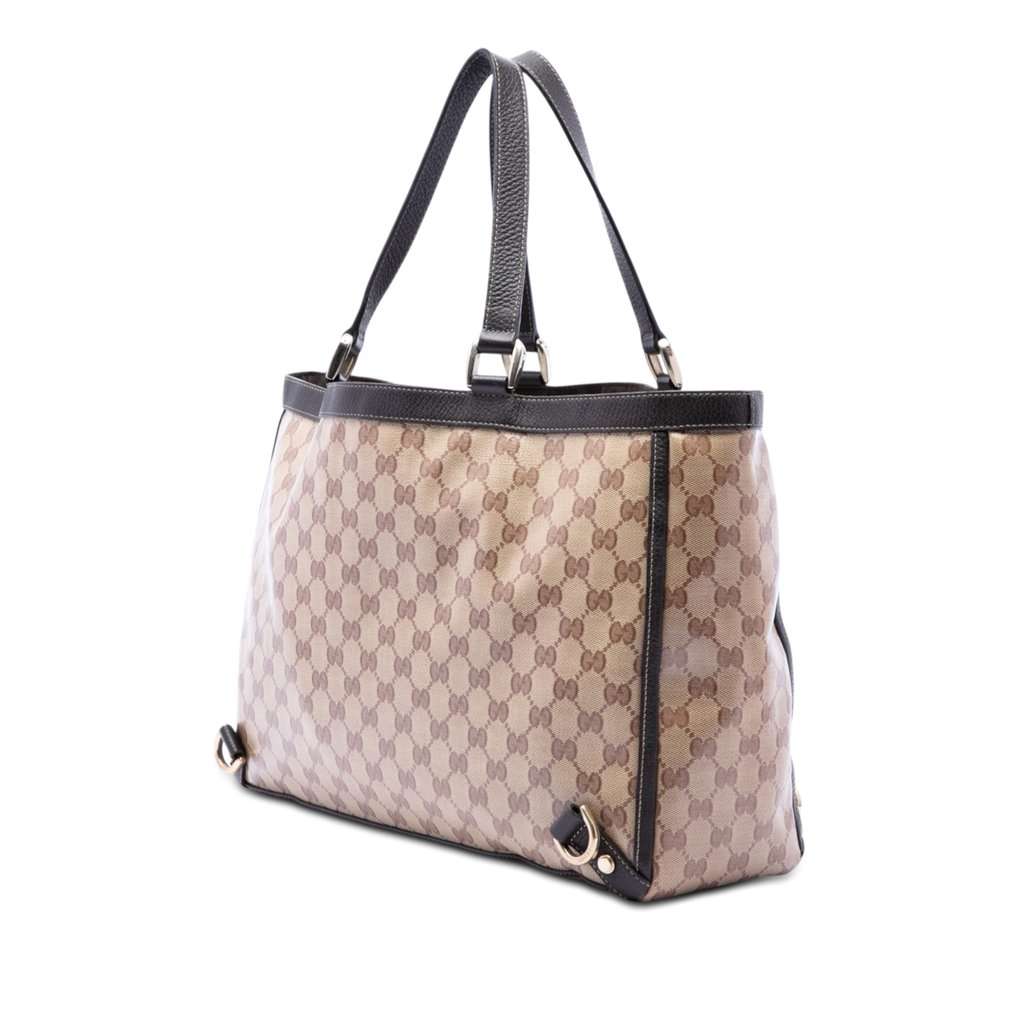 Gucci GG Crystal Abbey D Ring Tote Beige Very good condition - Back View