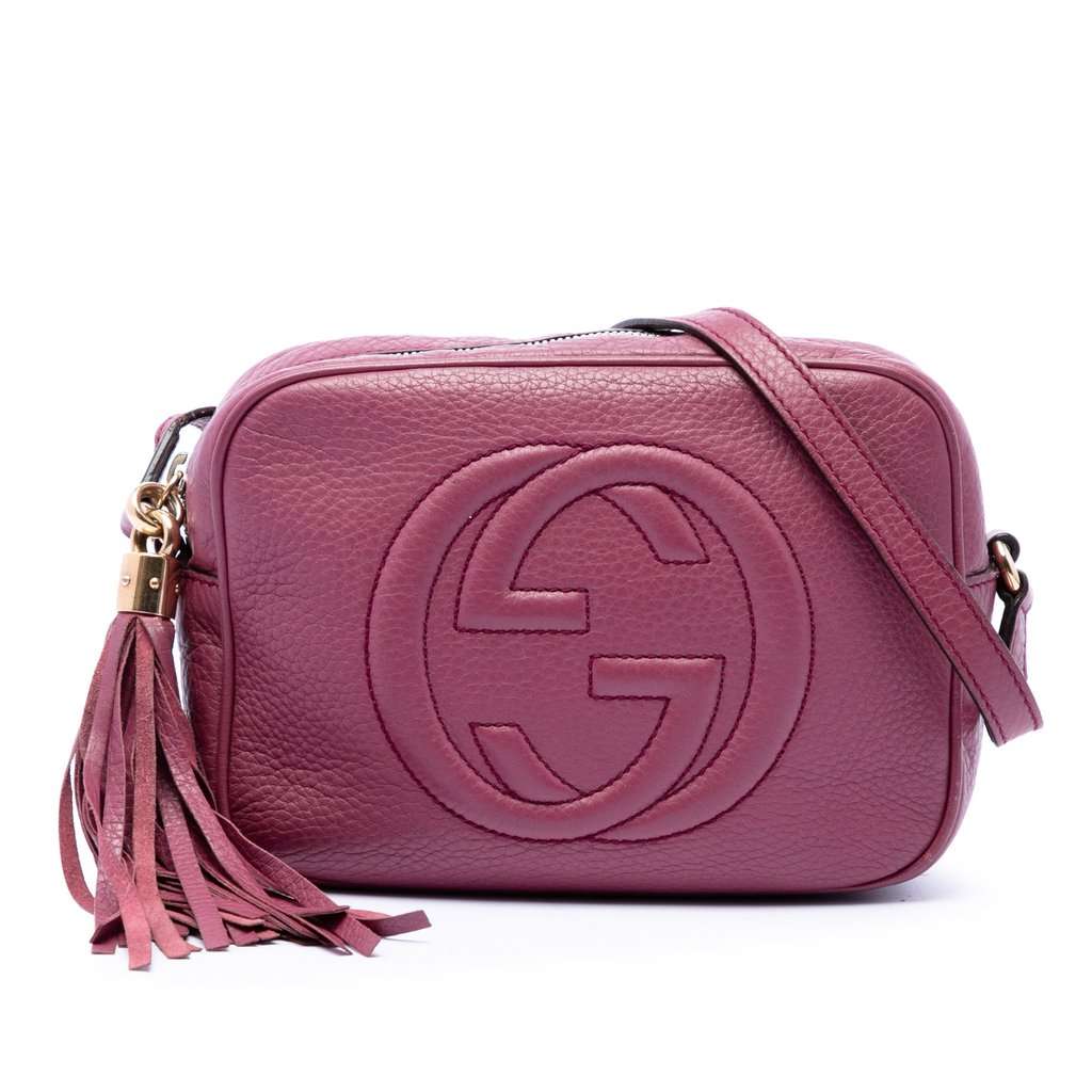Gucci Leather Soho Disco Crossbody Purple Leather Very good - Front View