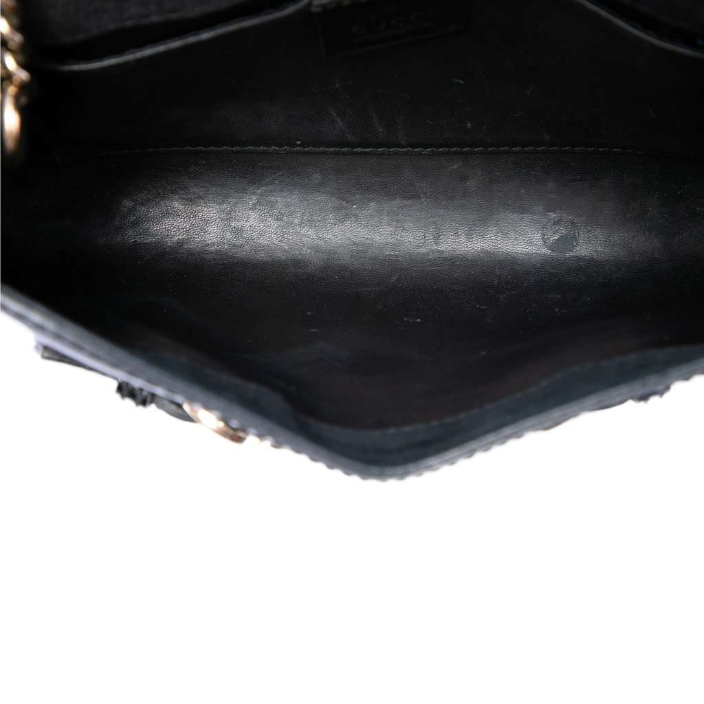 Gucci Mini Patent Emily Crossbody Black Leather Very good - Model View
