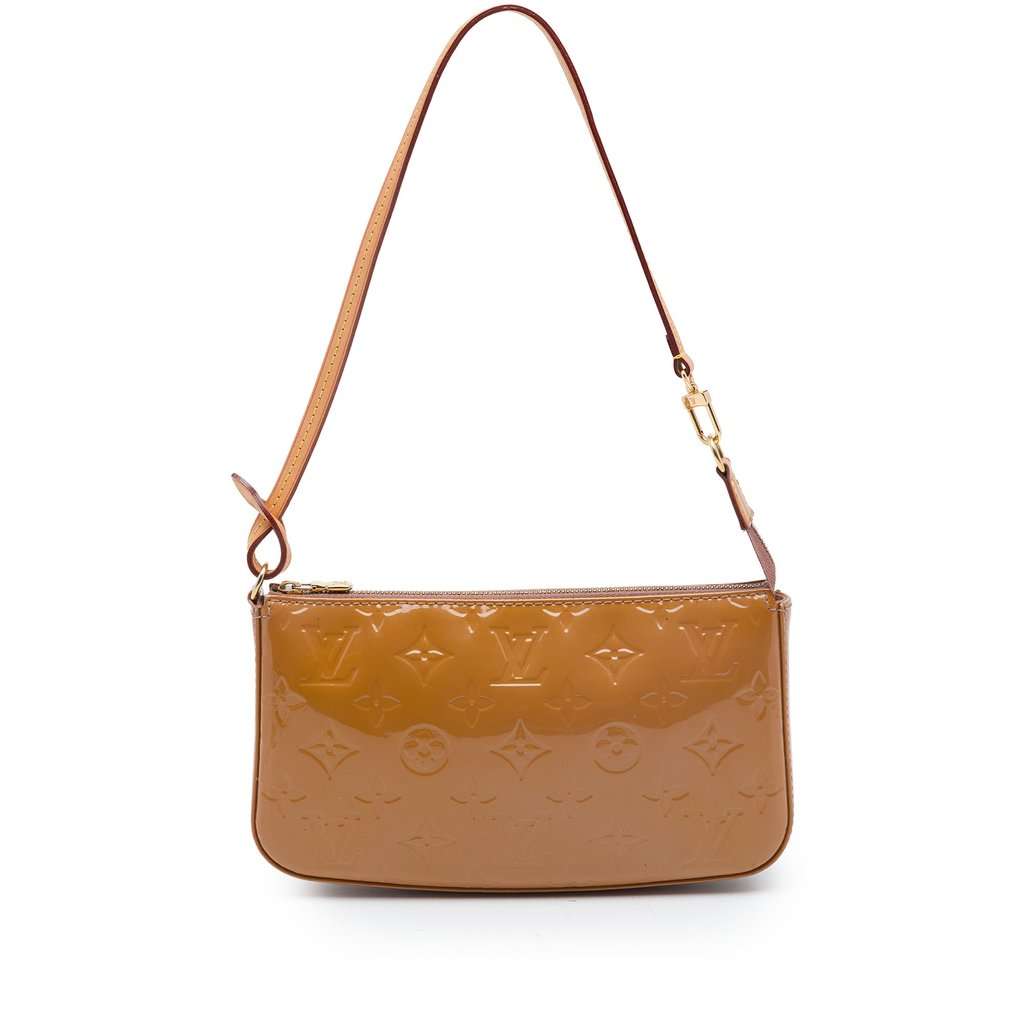 Louis Vuitton Monogram Vernis Pochette Accessoires Brown Leather Very good - Front View