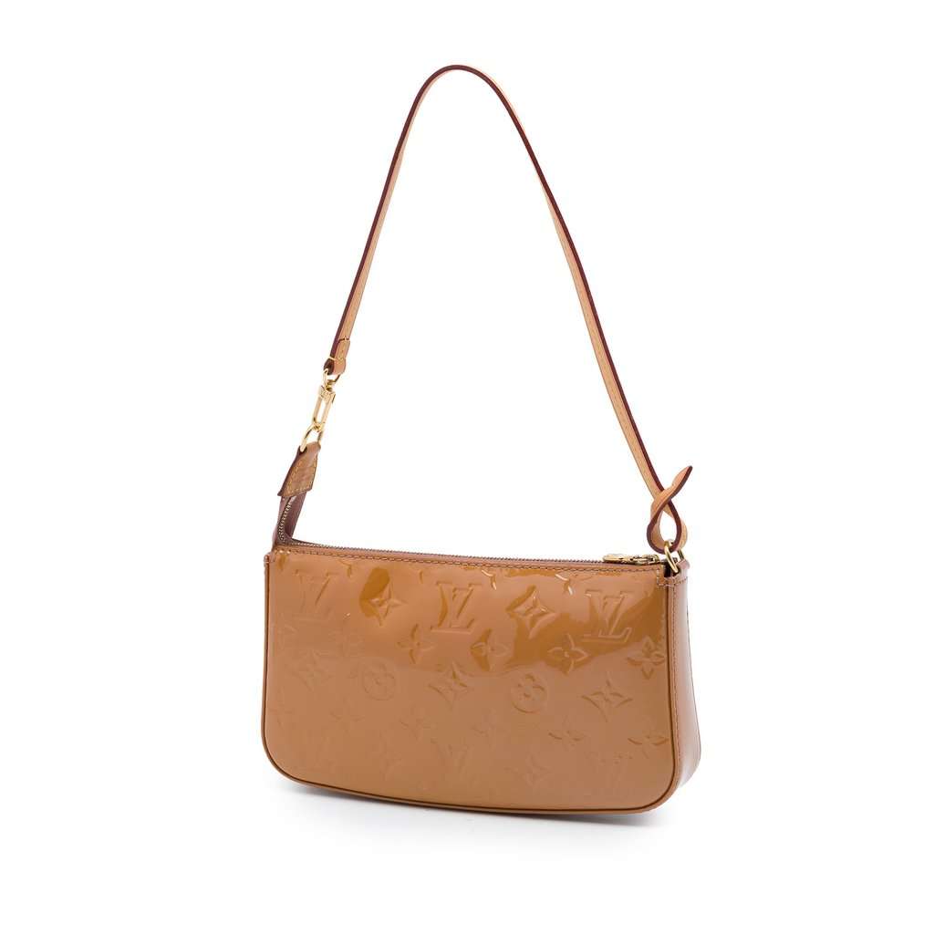 Louis Vuitton Monogram Vernis Pochette Accessoires Brown Leather Very good - Back View