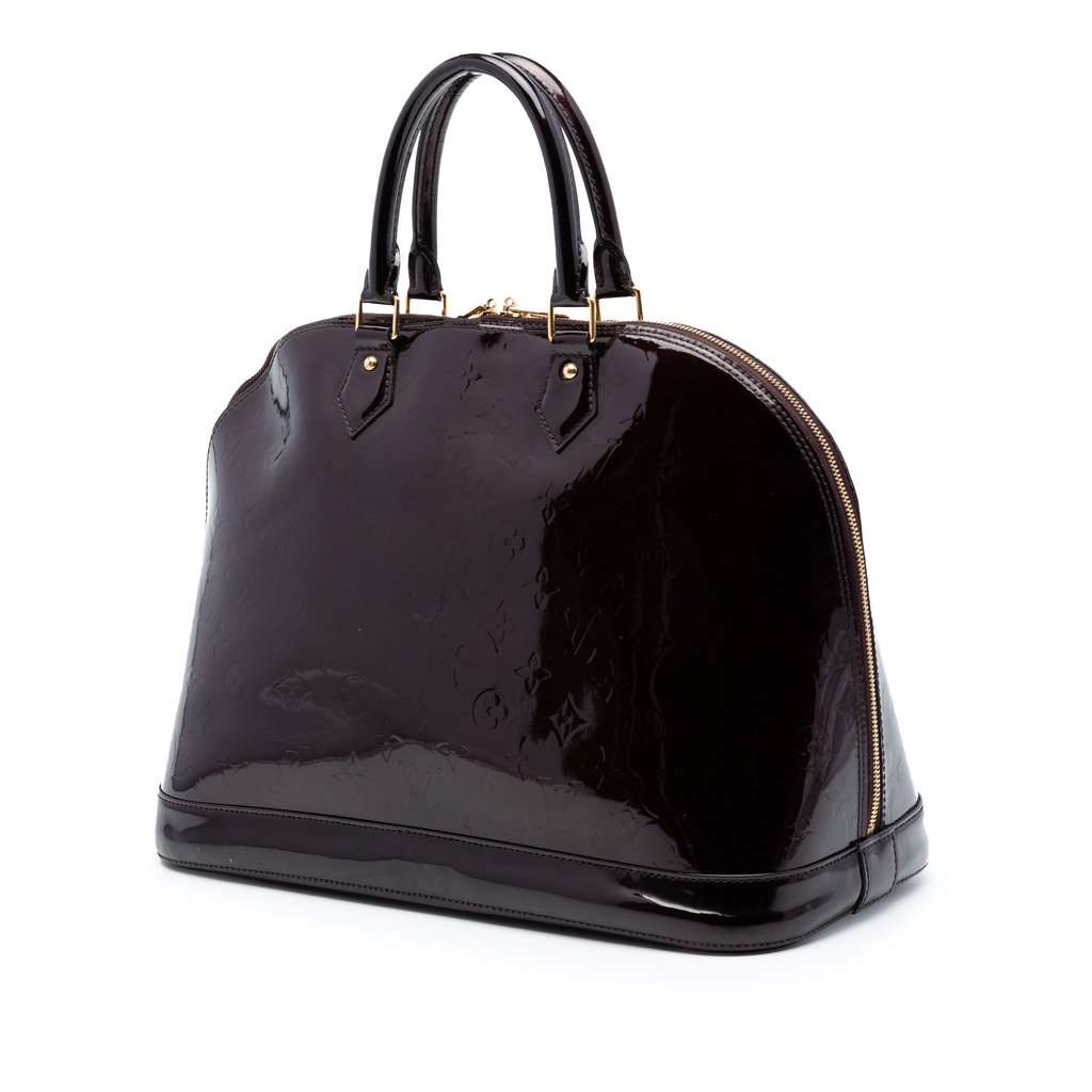 Louis Vuitton Monogram Vernis Alma GM Purple Leather Very good condition - Back View
