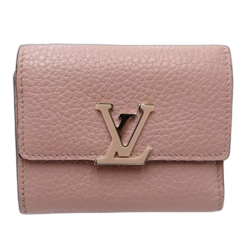 Louis Vuitton Taurillon Capucines Compact Wallet Pink Leather Very good condition - Front View