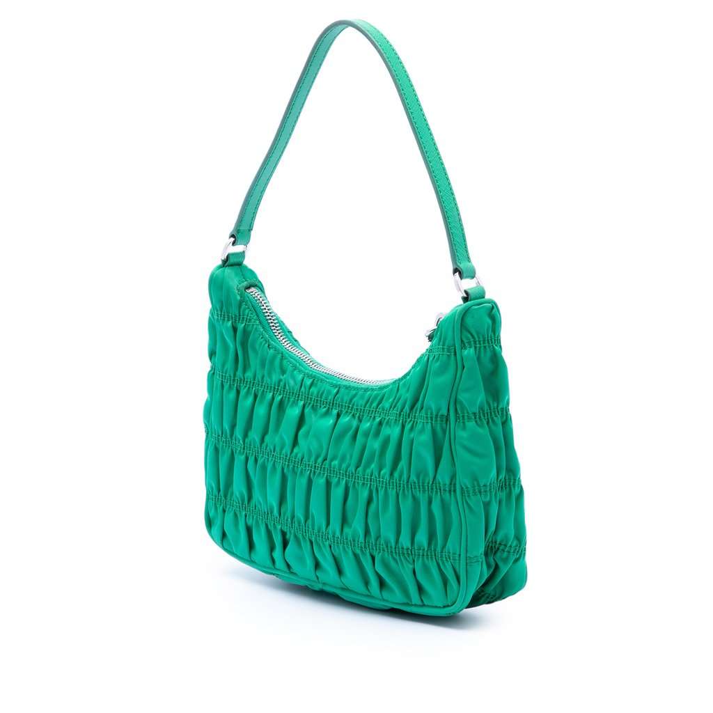 Prada Tessuto Gaufre Re Edition Shoulder Bag Green Very good condition - Back View