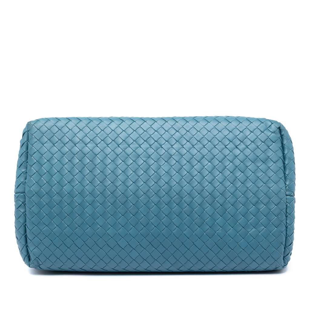 Bottega Veneta Medium Nappa Intrecciato Roma Tote Blue Leather Very good condition - Inside View