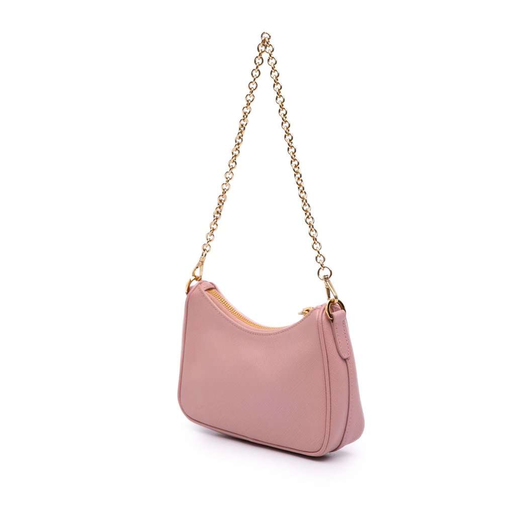 Prada Saffiano Lux Re Edition 2005 Satchel Pink Leather Very good condition - Back View