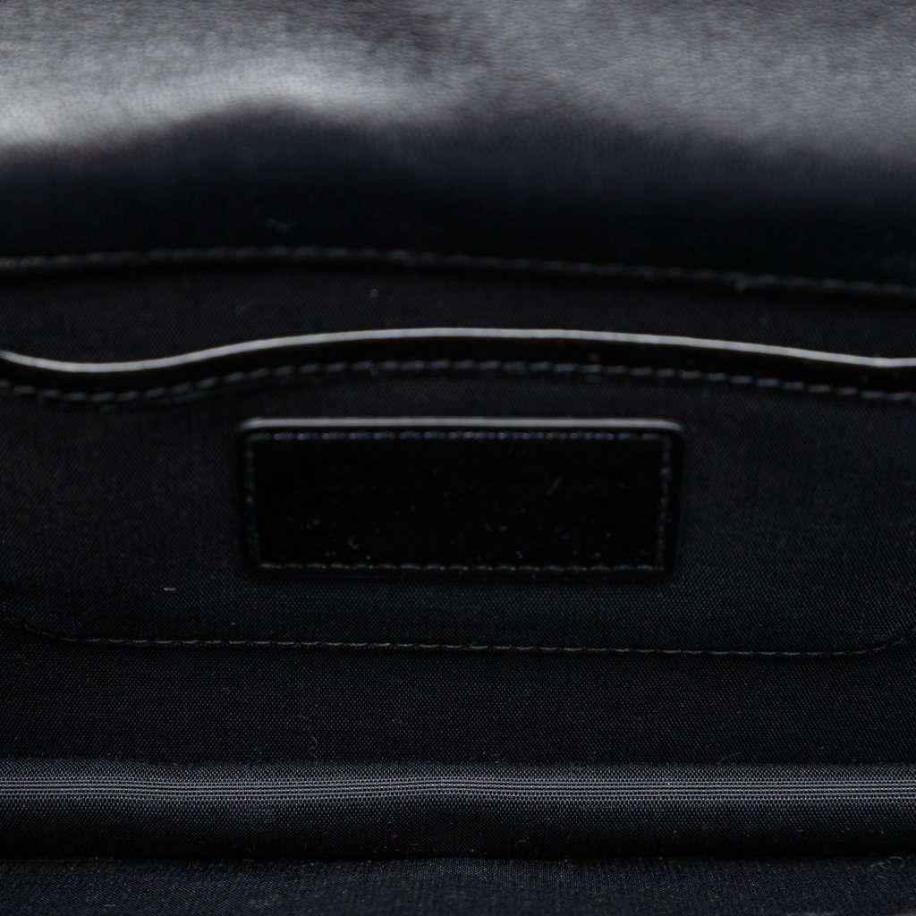 Dior Patent Cannage Lady Dior Clutch with Chain Black Leather Very good - Model View